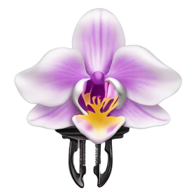 hair claw/clip with orchid ( accessory)  sticker