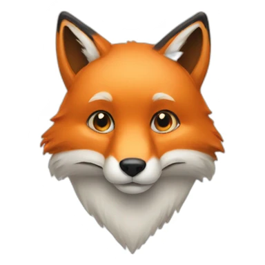 A fox thats half snowman sticker