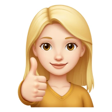 Girl giving a thumbs up  sticker