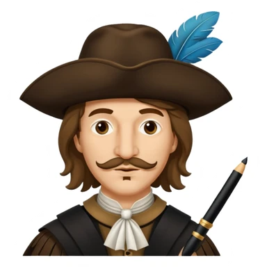 Cyrano de Bergerac with plume (pen) sticker