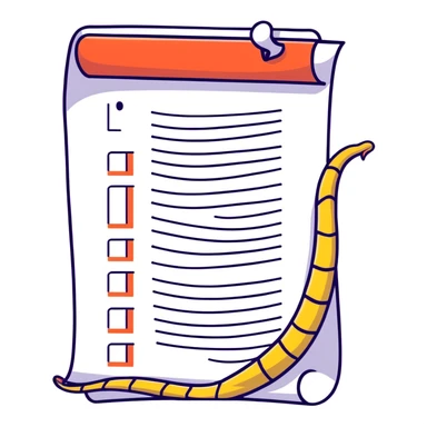 a to-do list paper that is extremely long, curling up and down like a snake, filled with many tiny checkboxes, fading into the distance to look never-ending sticker