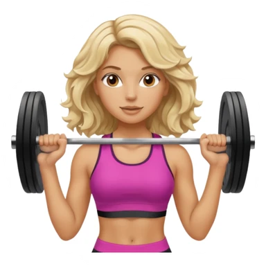 iOS 18 aesthetic wavy blondie girl gym sticker
