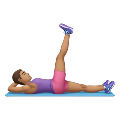 side-view guy lying down weighted glute-bridges sticker