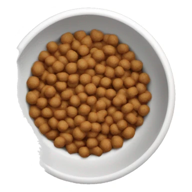 Dog food in bowl  sticker