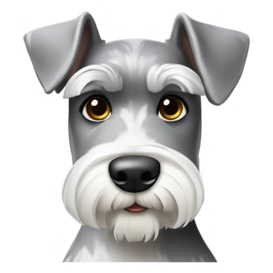 Grey and white mini schnauzer  sticker