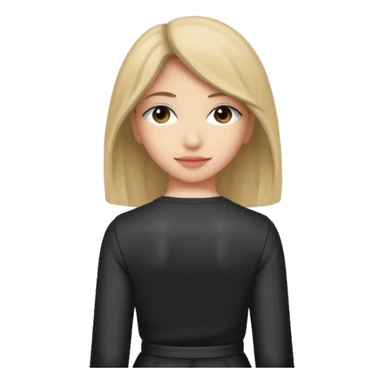 anonymous girl standing ,view from the back sticker