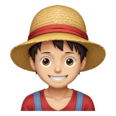 Luffy smiling animie style sticker