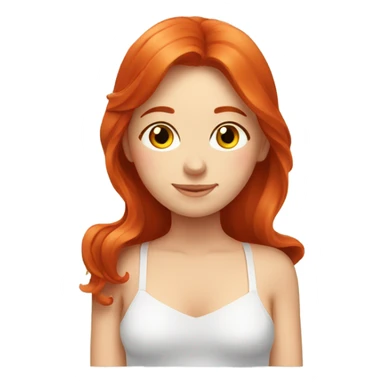 Red hair girl in spa relaxing  sticker