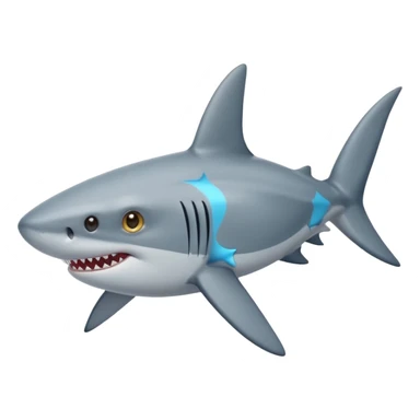 Shark with star eyes sticker