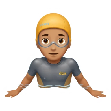 Underwater boy swim sticker