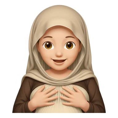 Une femme voilée enceinte sticker