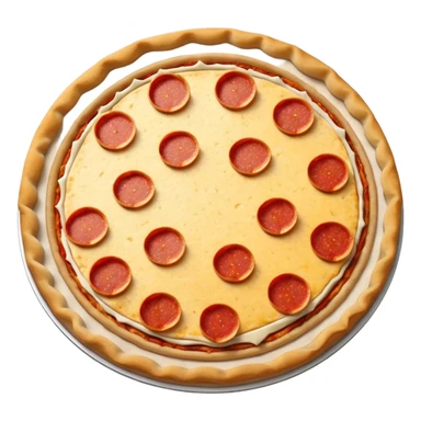 a pie chart sitting on top of a pizza  which has no other toppings sticker
