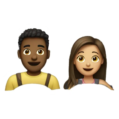 Girl riding in car with boyfriend sticker