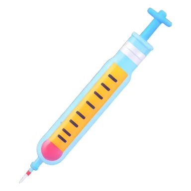 syringe, 3D emoji style sticker