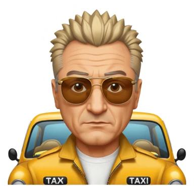 deniro dans taxi driver avec la crete sticker