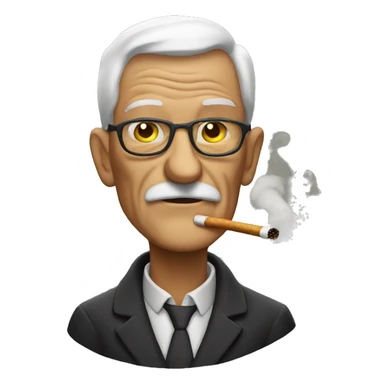 smoking oldman sticker