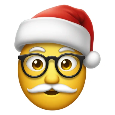 monocle emoji with santa hat sticker
