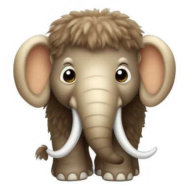 cute baby wooly mammoth sticker