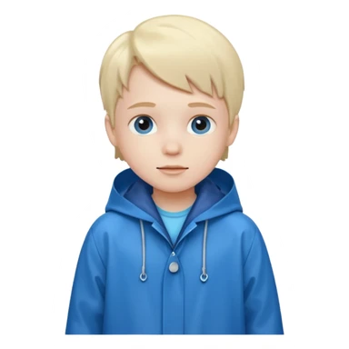blue raincoat Kid sticker