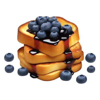 french toast with blueberries and syrup on top sticker