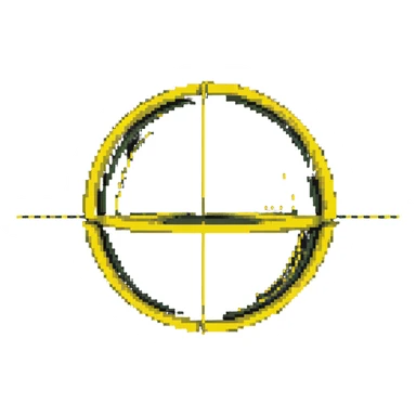 yellow orb with motion lines, 32x32 pixel art game speed power-up sticker