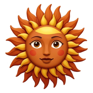 Terracotta sun Burgundy sticker