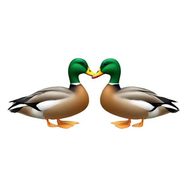 a male and a female mallard ducks in love sticker
