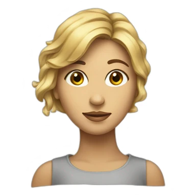 drawing of a woman on a piece of paper sticker