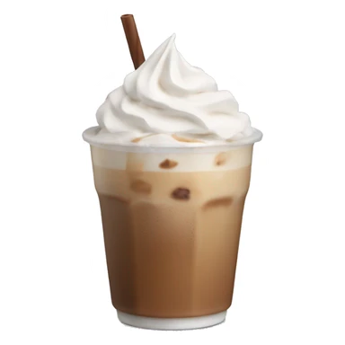 Iced latte with whipped cream sticker