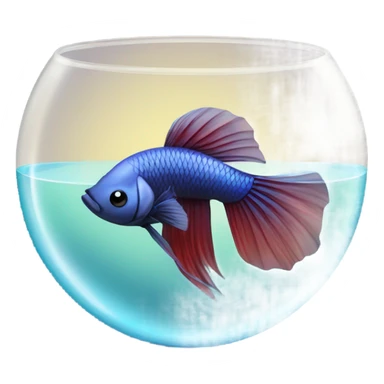 halfmoon Beta fish in bowl  sticker