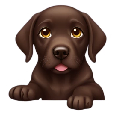 Chocolate labrador puppie halloween sticker