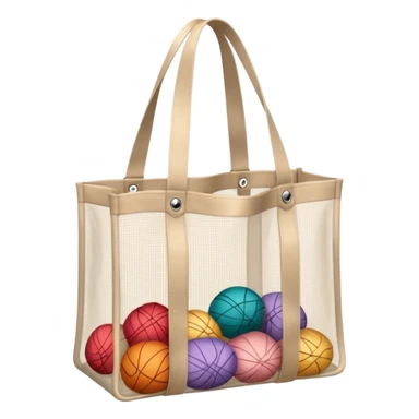 net bag,  mesh storage bag, tote bag, used for shopping, it has two knited handles as bag itself, it is empty inside of it just the shape of the bag sticker