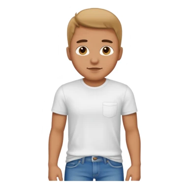 Sexy man, White T-Shirt, jeans sticker
