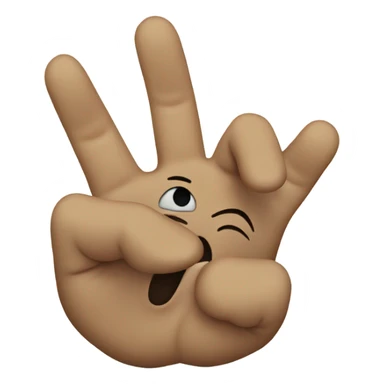 Crying face with a peace sign  sticker