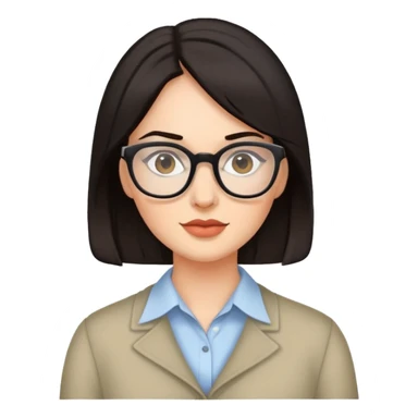 woman with glasses and dark hair sticker