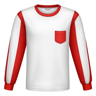 plain isolated red and white long sleeve shirt sticker