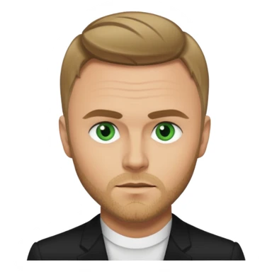 Gary Barlow with dark blonde hair, green eyes sticker