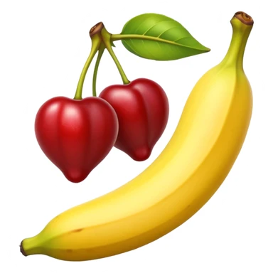 Banana between two cherry  sticker
