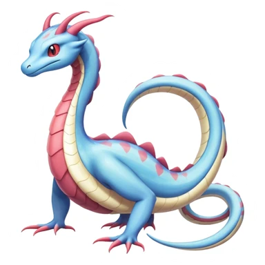 Milotic-Seviper-Dragonair-Dratini-hybrid, full body, two legs, two hands sticker