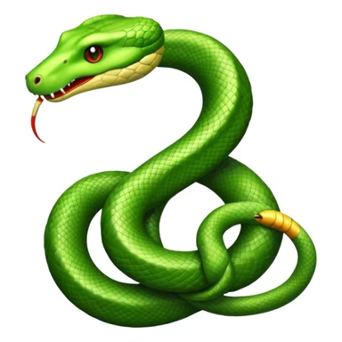 A letter E with a snake twisted around it sticker