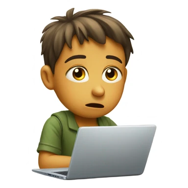 Clueless child with laptop sticker