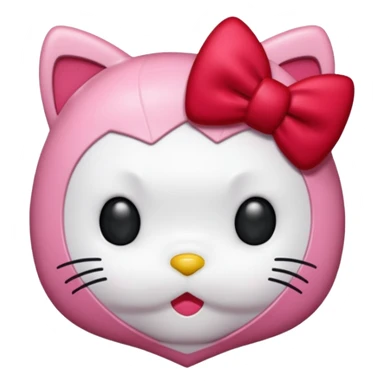 Hello kitty with spiderman kisses sticker