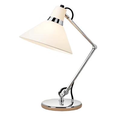 Lamp Poul Henningsen for Louis Poulsen PH 2/1 table lamp in white and chrome sticker