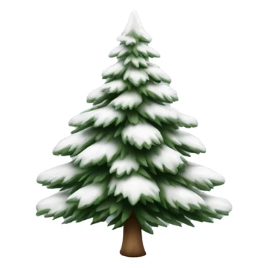  actual white fir christmas tree isolated.  sticker
