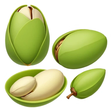 Green pistachio color skin care products sticker