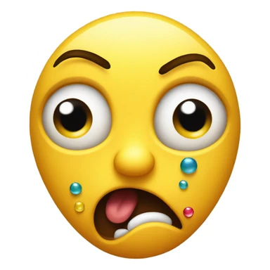 scared shaking sweating round yellow emoji sticker