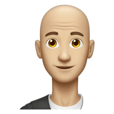 white skinny bald no chin rich man sticker