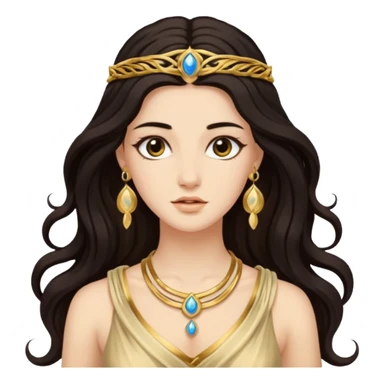 greek goddess back hair sticker