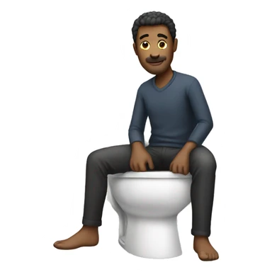A man on toilet  sticker