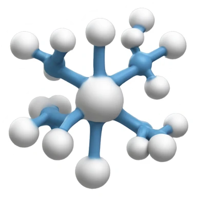 Symmetrical and simple molecule with 9 atoms sticker